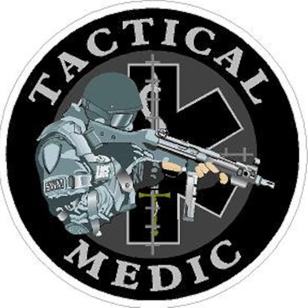 Tactical SWAT Medic Star of Life Reflective or Matte Vinyl Decal Sticker EMS Police Paramedic