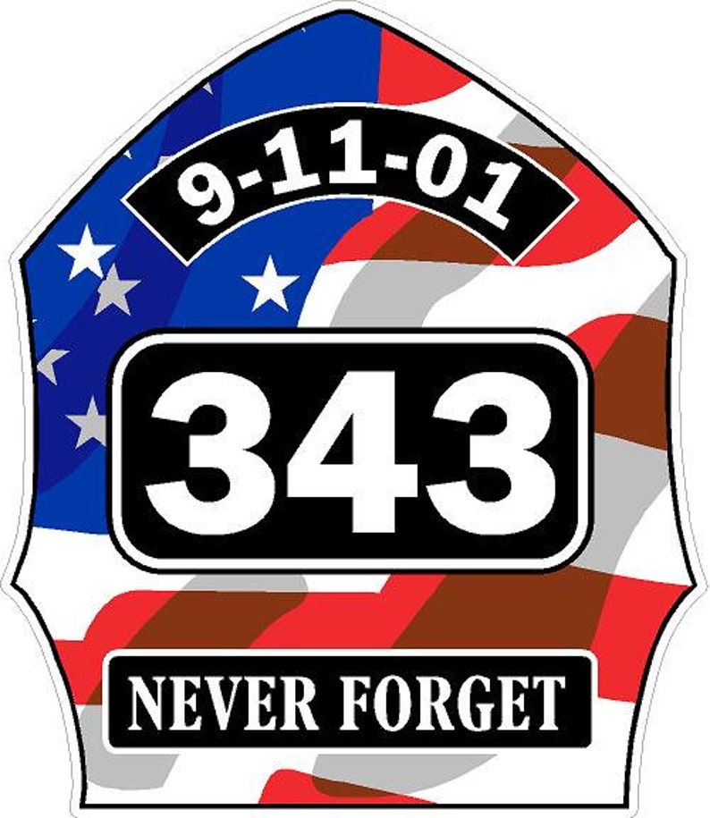 9/11 Never 343 Ground Zero Sept 2001 Vinyl Decal Etsy