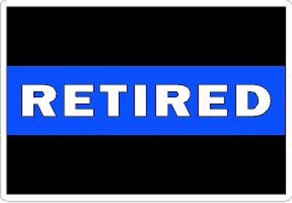 Blue Line Retired Reflective or Matte Vinyl Decal Sticker or | Etsy