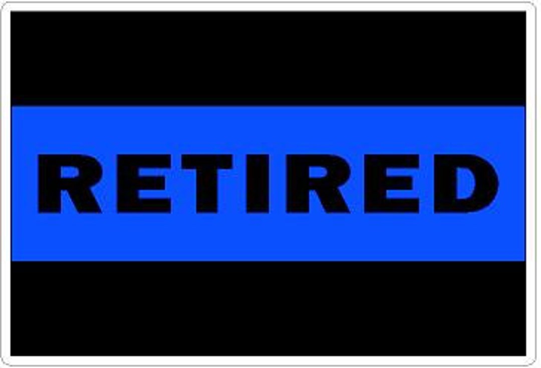Blue Line Retired Reflective or Matte Vinyl Decal Sticker or - Etsy