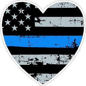 thumbnail image 2 of 1Pcs Police Officer Thin Blue Decal Car Stickers Line American Flag 2 of 11