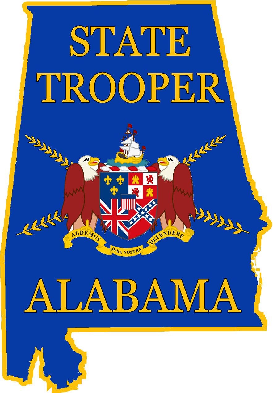 Alabama State Shaped The Thin Blue Line Sticker Decal Vinyl police AL 