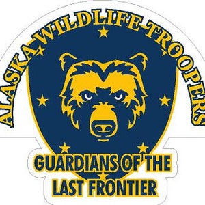 Alaska Wildlife Troopers. Guardians of the last frontier. Game Warden, Park Ranger, Wildlife Guide. Vinyl Decal Sticker. AK