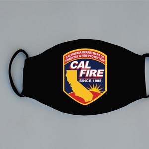 California Dept. Of Forestry Fire Protection Reusable Face Mask Firefighter EMS CA Fireman Ladderman Smoke Jumper Engineman