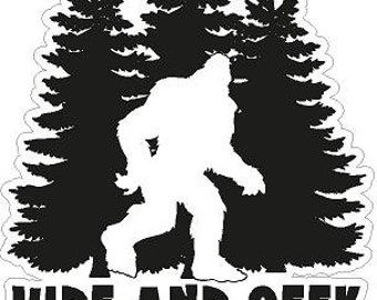 Hide and Seek Champion. Bigfoot, Sasquatch, Reflective or Matte Vinyl Decal Sticker. Explore, Hike, Adventure