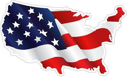 USA & Indien Flaggen Aufkleber – 4 Stück, Vinyl, Wasserfest, Für Auto & Helm