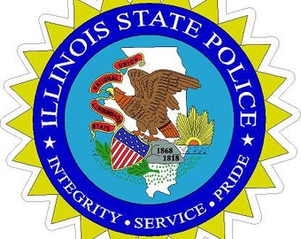 Illinois State Police. Highway Patrol. Police Reflective or Matte Vinyl Decal Sticker Police Deputy Sheriff Trooper IL