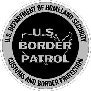 US Border Patrol Reflective or Matte Vinyl Decal Sticker Homeland Security Customs ICE DHS Subdued, Greyscale, Black and Silver image 1