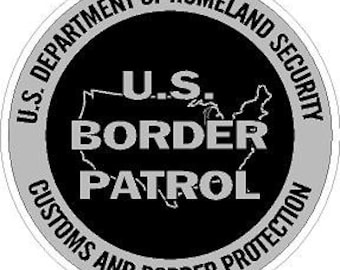 US Border Patrol Reflective or Matte Vinyl Decal Sticker Homeland Security Customs ICE DHS Subdued, Greyscale, Black and Silver