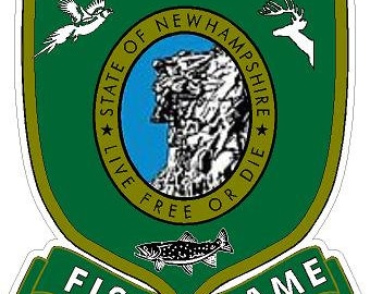 Poissons et gibier du New Hampshire. Game Warden, Park Ranger, Faune. Autocollant de décalque de vinyle réfléchissant ou de matte