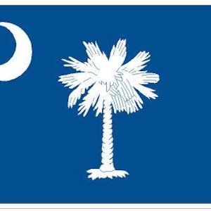 South Carolina Flag Palmetto State. Reflective or Matte vinyl decal sticker or Magnet . Car laptop   SC state flag