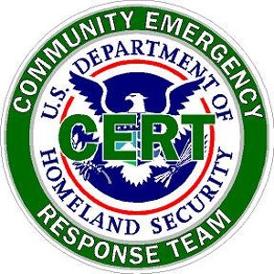 Community Emergency Response Team DHS 12&quot;  Magnet CERT Homeland Security