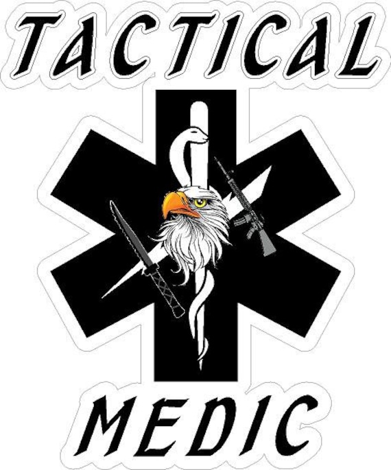 Tactical Medic Eagle Star Of Life Reflective Vinyl Decal Car Etsy