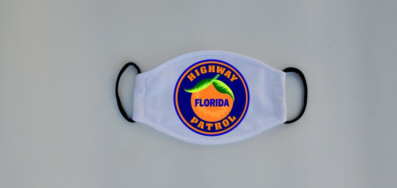 Florida Highway Patrol Reusable Face Mask with Filter Pocket Highway Patrol Sheriff Deputy State Police LEO image 2