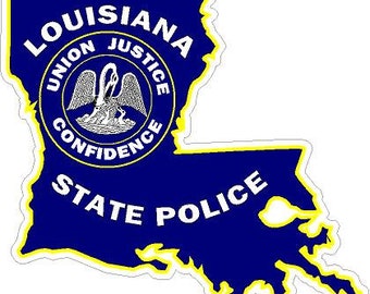 Louisiana State Police Highway Patrol. Police Reflective or Matte Vinyl Decal Sticker Police Deputy Sheriff Trooper LA