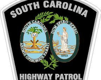 Caroline du Sud État patrouille patch Decal. police. Police réfléchissant ou mat vinyl sticker autocollant police adjoint shérif Trooper SC