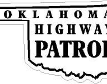 Oklahoma Highway Patrol Reflektierender Vinyl Aufkleber Aufkleber Polizei Polizei Polizist Sheriff Trooper OK