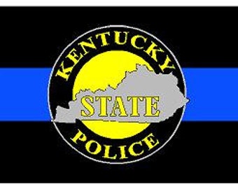 Blue Line Kentucky State Police réfléchissant ou mat vinyl sticker autocollant ou aimant police adjoint shérif Trooper KY