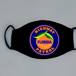 Florida Highway Patrol Reusable Face Mask with Filter Pocket Highway Patrol Sheriff Deputy State Police LEO image 1