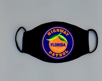 Florida Highway Patrol Reusable Face Mask with Filter Pocket Highway Patrol Sheriff Deputy State Police LEO