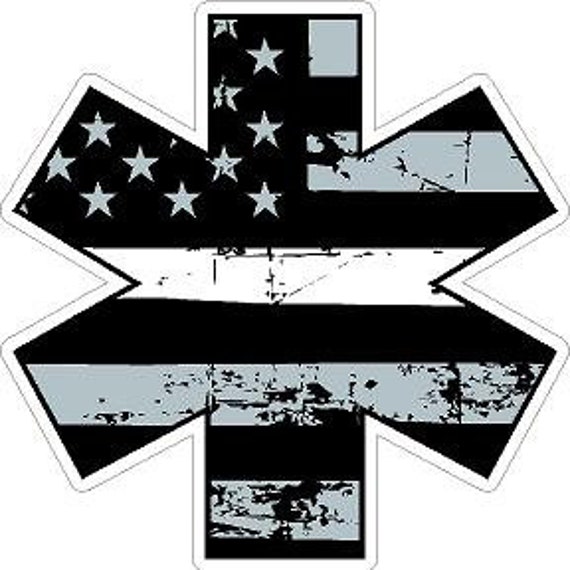 Distressed Thin White Line Flag with Heart,EMS Flag Vinyl Decal,White Thin Line Decal,Thin White Line Flag Decal,EMS Flag Vinyl Decal,Paramedic Vinyl Decal,Front Line Worker Vinyl Decal 