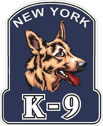 NY Police K-9 Search and Rescue 9/11/01 Reflective Vinyl Decal Sticker 