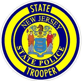 Calcomanía de la tropa del estado de Nueva Jersey. Pegatina de calcomanía reflectante o de vinilo mate. Policía Adjunto Sheriff Trooper NJ