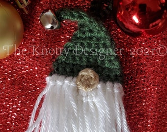 Elf Gnome Ornament, Crochet Gnome Ornament, Christmas Ornament, Gift Tag, Holiday Gnome Ornament, Crochet Gnome Ornament, Thank you gift