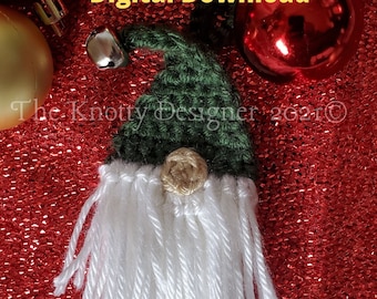 Crochet Elf Gnome Ornament, Crochet Elf Ornament, Crochet Elf Gnome Pattern, Elf Pattern, Gnome Pattern, Christmas Ornament, Gift Tag, PDF