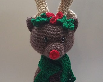 Crochet Wine Bottle Cozy pattern,  wine topper, Reindeer, Christmas Holiday Gift, Holiday Wine bottle cozy, crochet cozy, ** PATTERN ONLY **