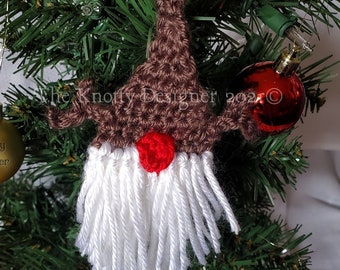 Crochet Reindeer Gnome Ornament Pattern, Crochet Reindeer Ornament, Crochet Gift Tag, PDF File, Crochet Gnome Ornament, Christmas Ornament