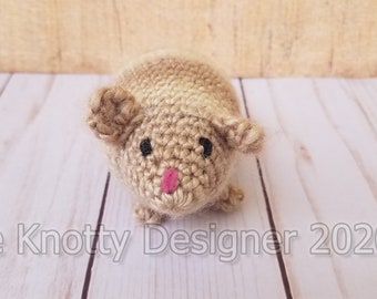 Gehaakt hamsterpatroon, Amigurumi hamster, Klein hamsterpatroon, Geweldig cadeau, Speelhamster, Kindcadeau, PDF-patroon *** ALLEEN PATROON ***
