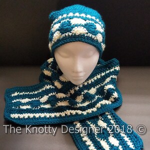 Crochet  Hat and Scarf pattern, holiday gift, unique present,  Catherine Wheel Stitch  ***PATTERN ONLY***