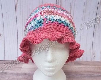 Crochet Summer Hat, Adult & Child size, Fun Star Stitch Hat, Crochet Sun Hat, PDF download, Inside Out Stitch Summer Hat, Pattern Only