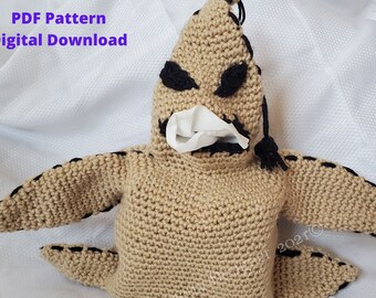 Crochet Tissue Cover, Oogie Tissue Cover, Crochet Tissue Cover Pattern, Oogie Boogie Tissue Cover, PDF file, Digital Download