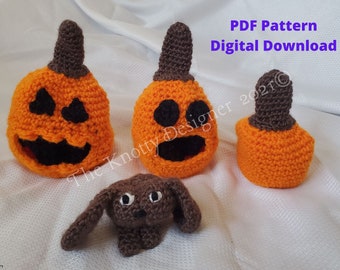Crochet Pumpkin Nesting Dolls Pattern, Nesting Dolls, Crochet Nesting Dolls, Crochet Nesting Pattern, Pumpkin Nesting Dolls, PDF File