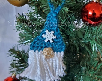 Holiday Gnome Ornament, Christmas Ornament, Gnome Ornament, Gnome Tree Ornament, Christmas Tag, Gnome Gift Tag, Gnome Tag, Crochet Gnome