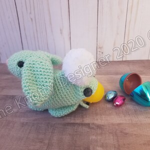 Crochet bunny treasure keeper, Bunny mini keeper, Amigurumi bunny, Crochet candy and toy holder, Crochet bunny, Bunny stuffie, PDF PATTERN, image 2