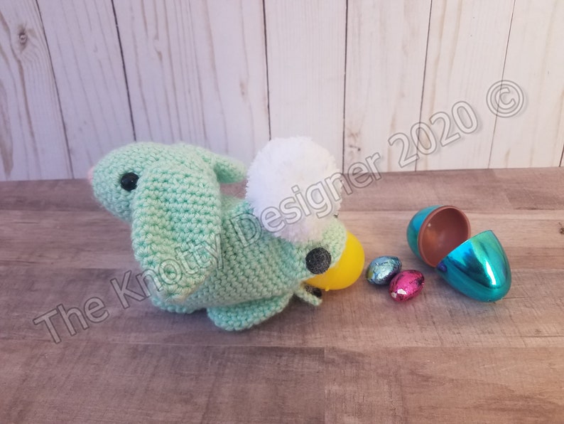 Crochet bunny treasure keeper, Bunny mini keeper, Amigurumi bunny, Crochet candy and toy holder, Crochet bunny, Bunny stuffie, PDF PATTERN, image 2