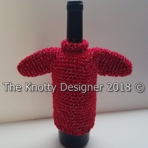 Crochet pattern wine cozy, Wine cozy, crochet bottle cozy pattern, Crochet Sweater Bottle Cozy,  *** PATTERN ONLY ***