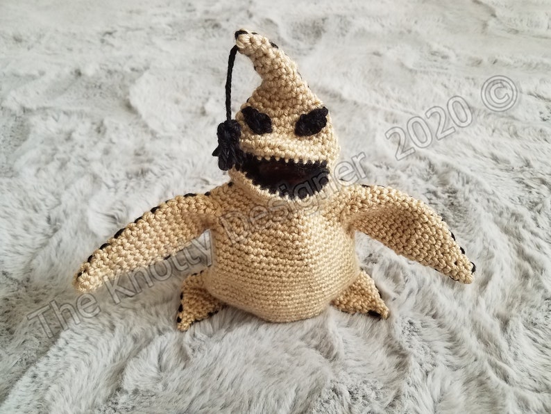 Oogie Boogie Crochet Pattern, Oogie Boogie Cozy, Oogie Boogie Stuffie, Oogie Boogie Treasure Keeper, Boogeyman stuffie, PDF PATTERN ONLY image 4