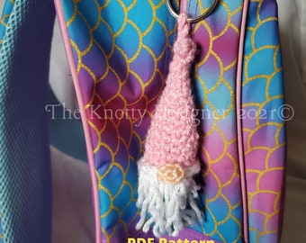 Crochet gnome chapstick holder pattern, Crochet gnome pattern, Chapstick holder pattern, Chapstick holder keychain, PDF File, Gnome keychain