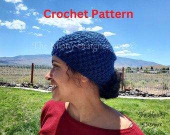 Crochet Hat Pattern, Modified Lattice Stitch hat, Winter Crochet Hat, Adult size hat,  teen size, PDF download, Unique Crochet hat