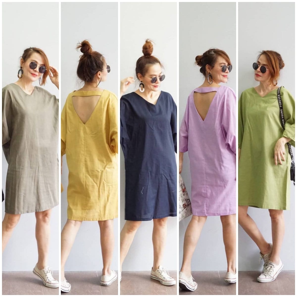 Linen Dress V Neck Work Dress Linen, Linen Summer Dress, Casual