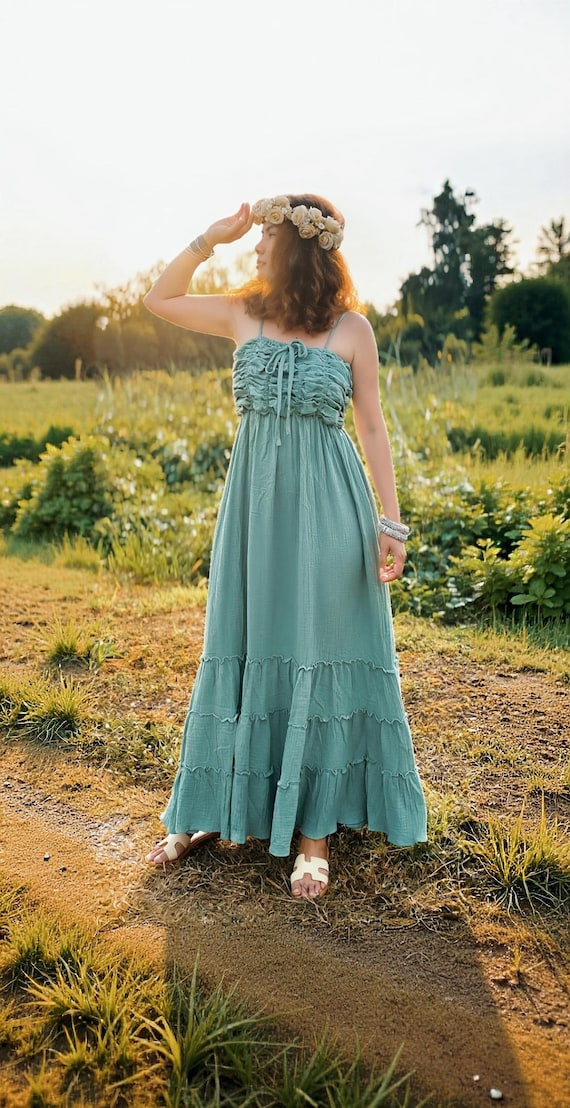 seafoam green summer dress The Siena Dress in Seafoam Green main image 0