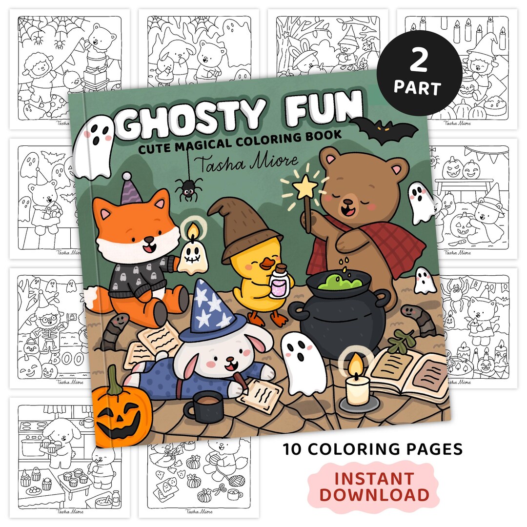 Halloween Animals Coloring Pages 02 Part: Cozy Ghosty Fun Adventure ...