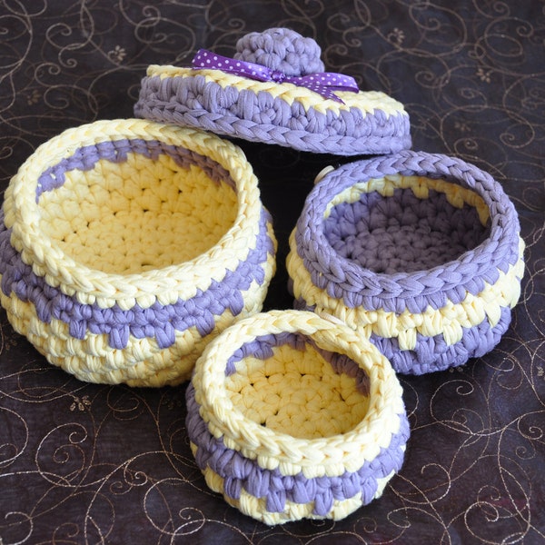 Set of 3 trapilho nesting baskets