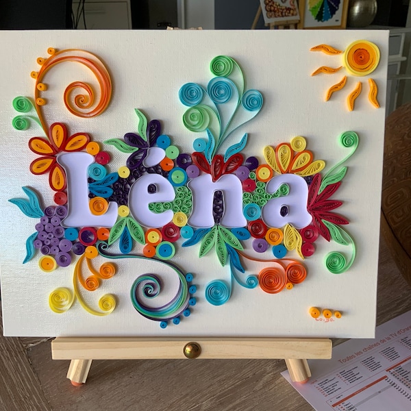 Tableau prénom en quilling