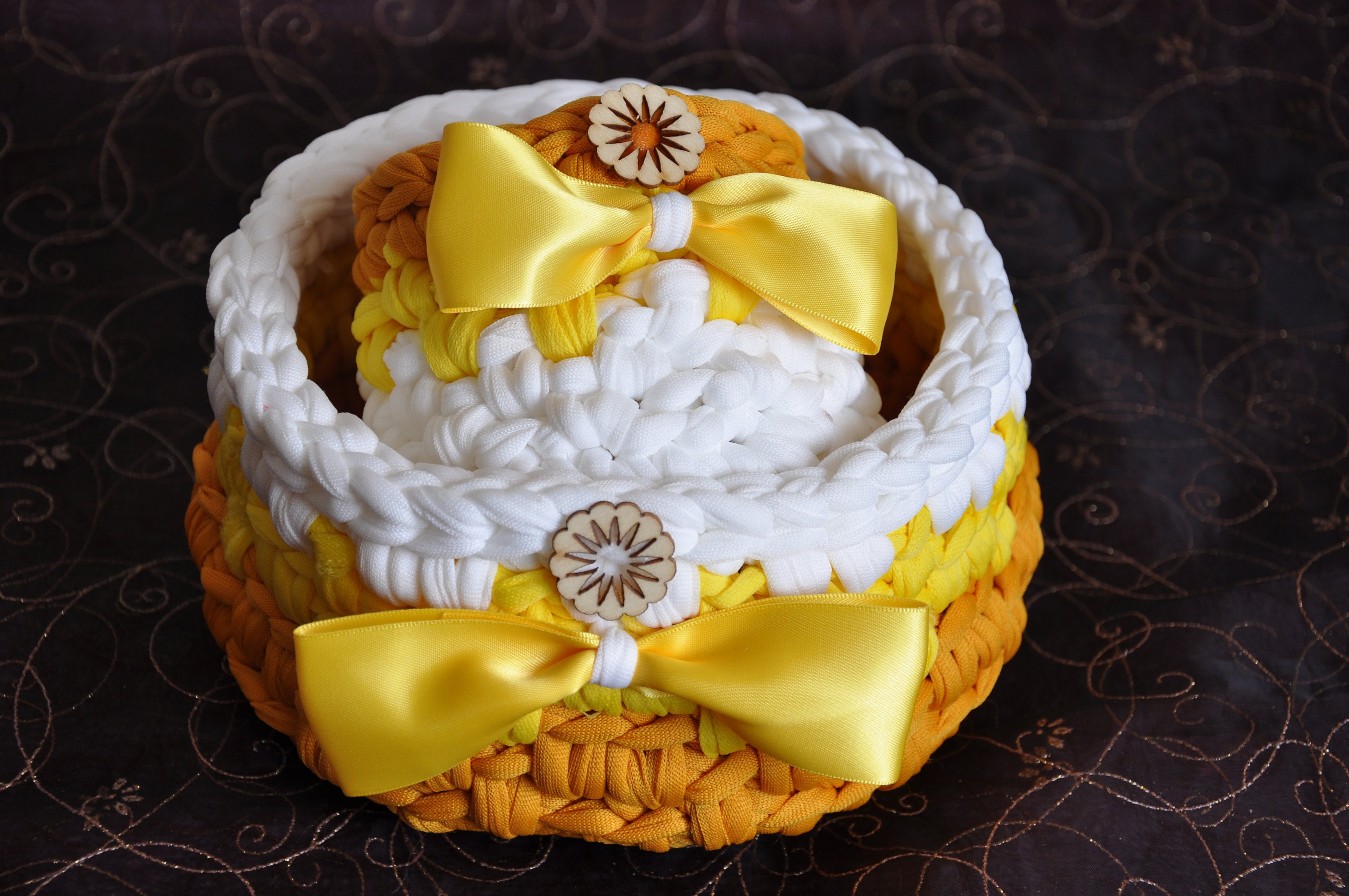 Lot de 2 Corbeilles en Trapilho