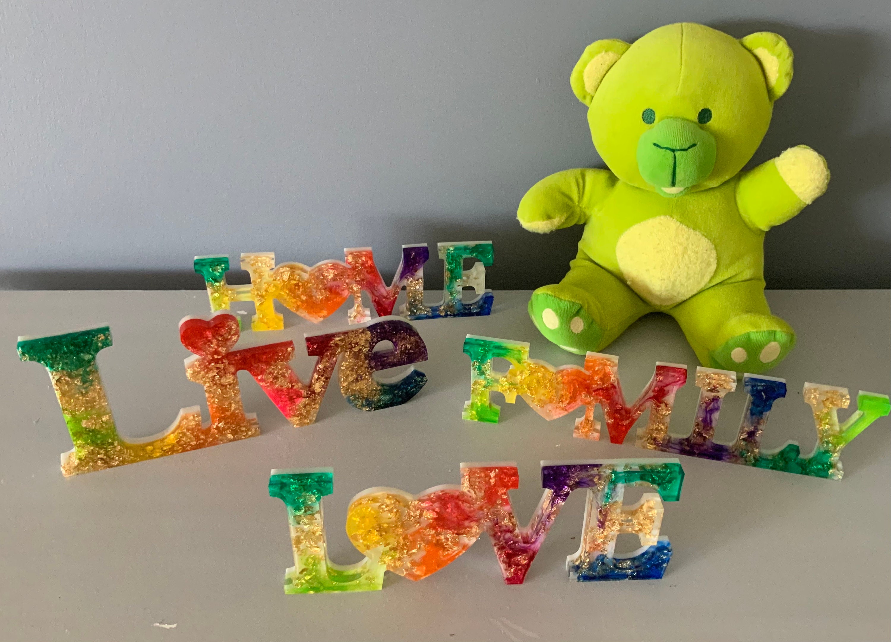 Mot Déco en Résine Époxy